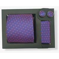 Riqui - Set Corbata, Pañuelo Y Colleras Morado