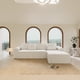 thumbnail image 3 of 104.3*68.9"Modular sectional sofa seat,Upholstered compressed couch for living room,Bedroom,Apartment,No assembly required,2PC free combination,Plush corduroy fabric,WHTIE, 3 of 3