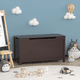 thumbnail image 3 of Kids Wooden Toy Box Storage with Safety Hinged Lid for Ages 2+ (Coffee), 3 of 3
