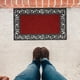 thumbnail image 3 of Alfombra De Entrada Hogar Limpiapiés Diseño Romantic 74x44cm rojo, 3 of 4
