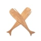 thumbnail image 5 of Utensilios para ensalada Ironwood Gourmet de madera de acacia con forma de ballena, 32 cm, 5 of 6