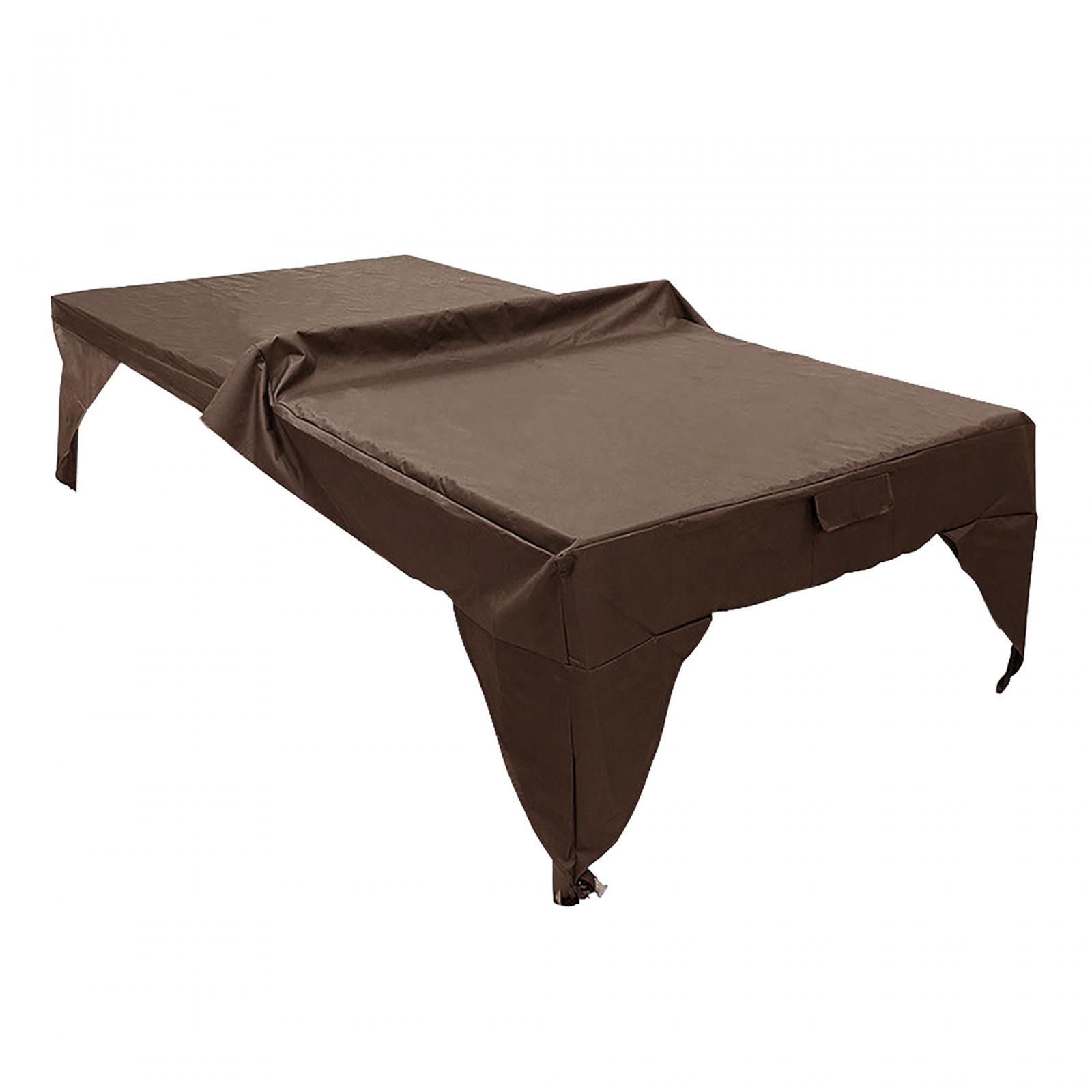Magideal - Cubierta De Almacenamiento Para Mesa De Pong, Cubierta De Mantel De Tenis, Cubierta Impermeable Para Mesa De Billar, Sábana De Tenis De Mesa, Par Marrón