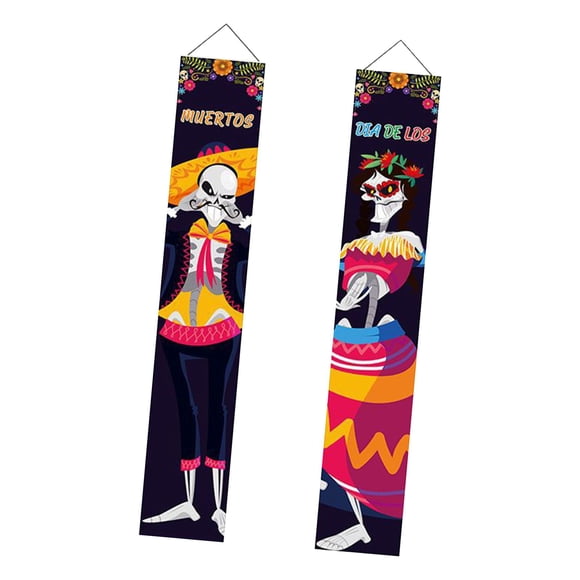 Pancartas De Halloween, Banderines Para Festivales, Letrero Decorativo Para Colgar En La Pared, Tela De Poliéster 100D