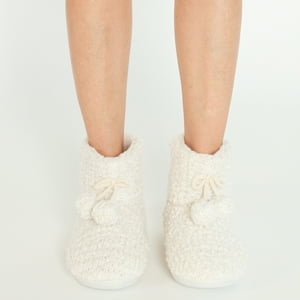 Bbz Barbizon - Pantufla De Mujer Bota Home Taupe Claro