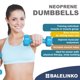 thumbnail image 4 of Mancuernas Balelinko para gimnasio en casa, 4.5 kg, recubrimiento de neopreno, 4 of 7