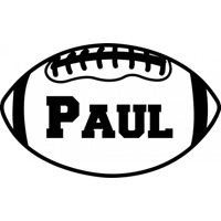 Rienda Libre Graphics - Decomural Personalised Name Rugby Ball Ws-51260