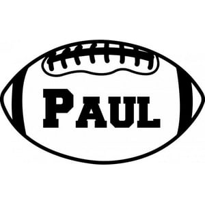 Rienda Libre Graphics - Decomural Personalised Name Rugby Ball Ws-51260