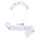 thumbnail image 5 of Mommy To Be Sash Set Decoración De Fiesta Para Baby Shower Niño Niña Revelación De Género Blanco Plata, 5 of 5