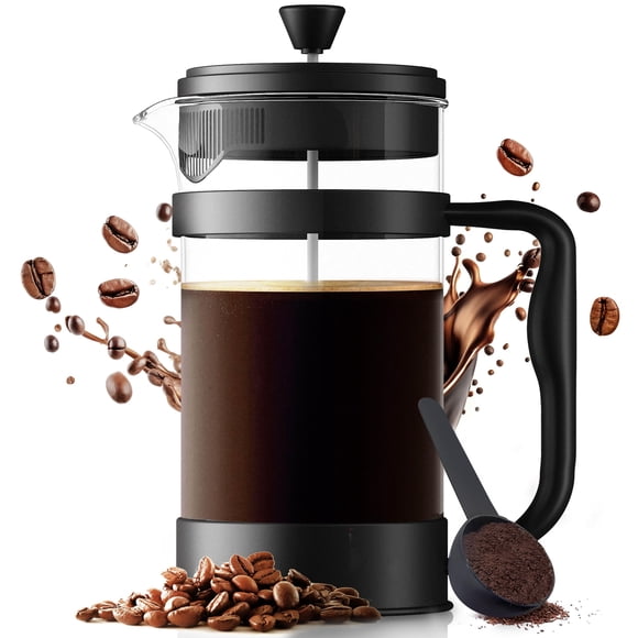 Cafetera French Press Utopia Kitchen de vidrio borosilicato de 1 litro
