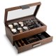 thumbnail image 1 of Caja de joyería Glenor de fibra de carbono marrón – Estuche para relojes, gemelos y gafas de sol, 1 of 6