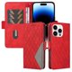 thumbnail image 5 of Funda Cartera para iPhone 14 Pro Max con Tarjetero Soporte y Correa Rojo, 5 of 6