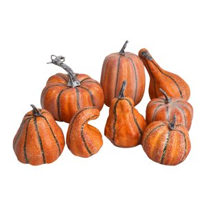 Bothyi - 8 Piezas De Calabazas Artificiales Para Decoración De Mesa De Halloween Para El Hogar