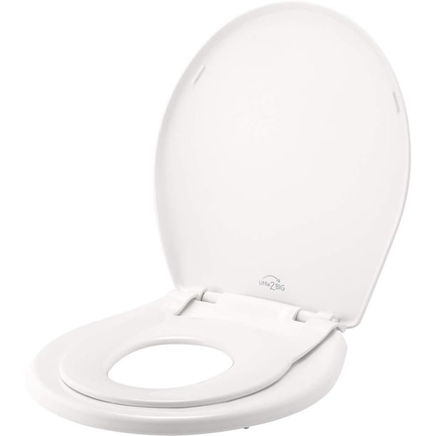 Asiento de inodoro Mayfair Little2Big con asiento de entrenamiento para niños y cierre suave