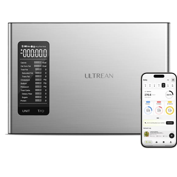Balanza de Cocina Ultrean 10 kg con Seguimiento de Calorías IA y App