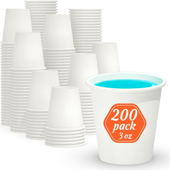Vasos de café desechables Dealusy, 200 x 90 ml, enjuague bucal para baño