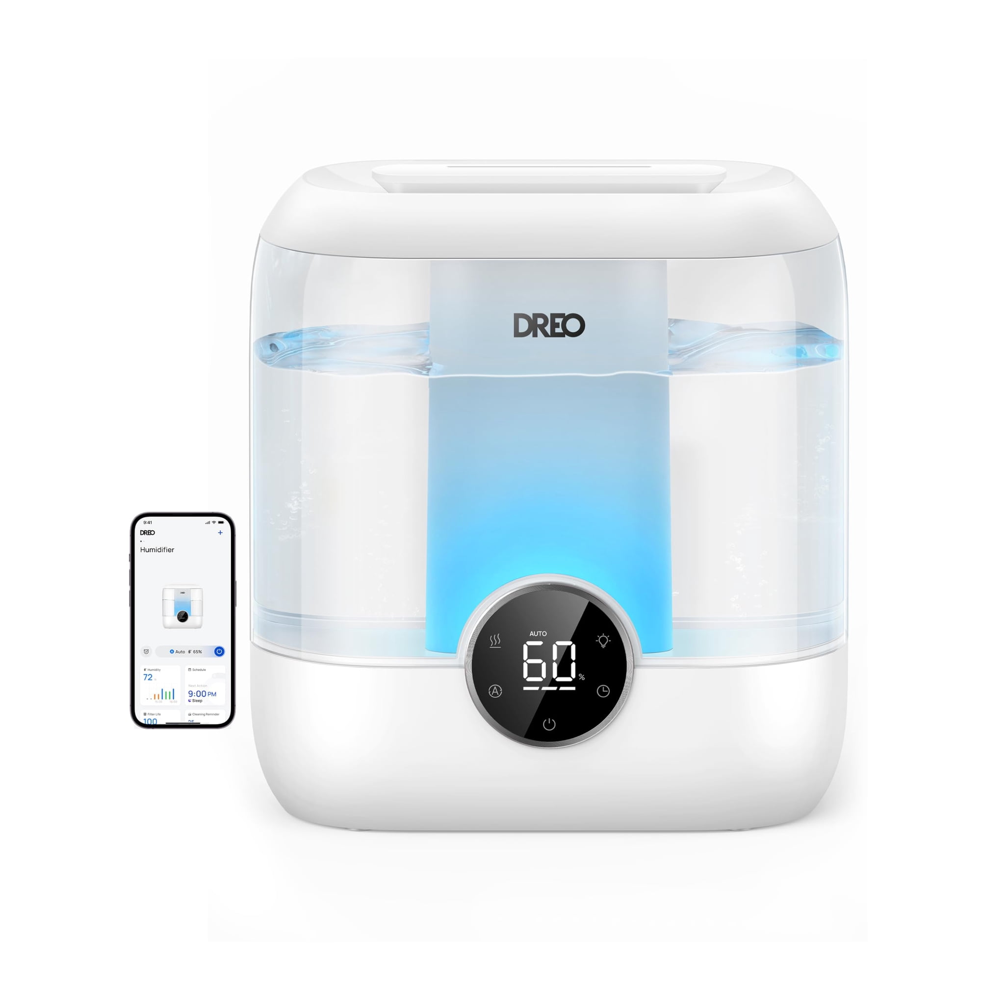 Humidificador Dreo Smart De 6 Litros Con Relleno Superior Cool Mist Para Dormitorio