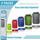 thumbnail image 2 of Bolsa impermeable Frelaxy, paquete de 3 o 5 unidades, ultraligera, impermeable, 3L-20L, 2 of 7