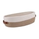 thumbnail image 3 of Cesta De Algodón Tarcha Tejida Organizador De Baño Bin Para Sala De Estar Gabinete Casero De Color Caqui Y Blanco, 3 of 5