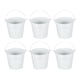 thumbnail image 1 of Uxcell Pequeños Cubos de Metal con Asa Mini Cubo Galvanizado Cubos de Pascua Coloridos Blanco 5.1"x4.7", 1 of 6