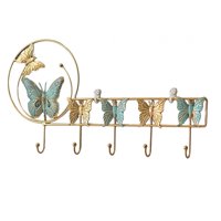 Magideal - Gancho De Pared Para Colgar Detrás De La Puerta, Perchero Portátil Decorativo Nórdico De Hierro, Perchero Para Llaves De Puerta Para Entrada De Puerta Mariposa