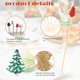 thumbnail image 3 of Árbol de Navidad Crafterlife con forma de copo de nieve, 12 cm, bambú, para coctel, 3 of 7