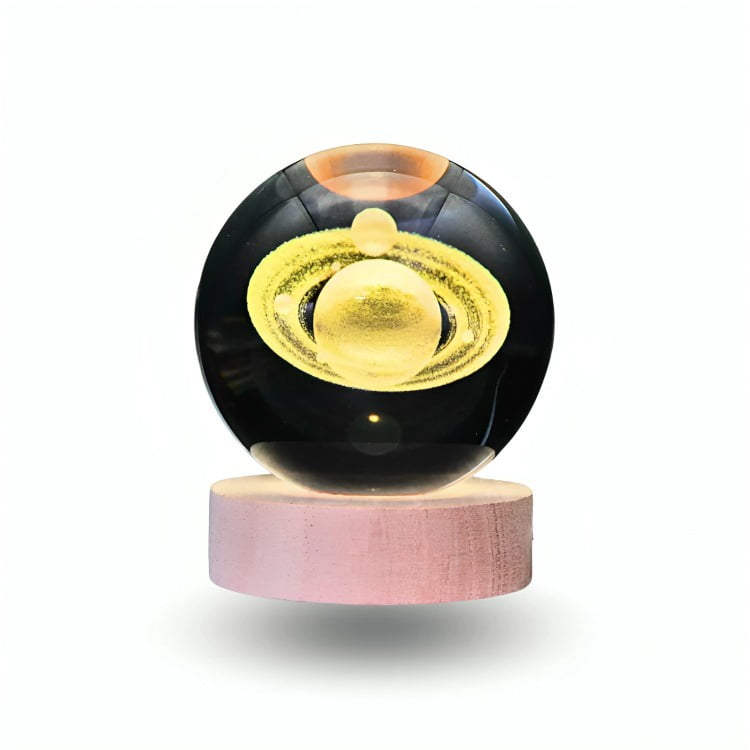 Genérico - Lampara Bola De Cristal Led Rgb Colores Saturno