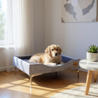 Bloccare - Cama De Mascotas - Talla Xl Extra (110X80 Cm) / Pata Cromada 15 Cm