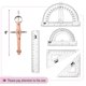 thumbnail image 4 of Set Geometry Mr. Pen, 15 unidades, oro rosa y rosa con funda, 4 of 8