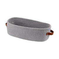 Bothyi - Cesta De Algodón Tarcha Tejida Organizador De Baño Bin Para Sala De Estar Gabinete De Casa Gray