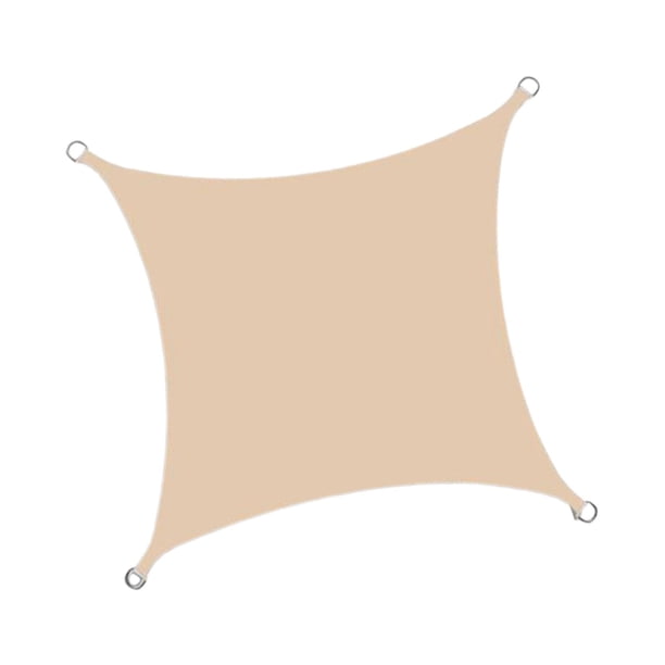 Rectángulo Protector Solar Toldo Toldo Vela De Sombra Impermeable Para Fiesta Cubierta Patio 2x2m Beige