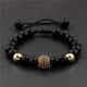 thumbnail image 3 of Stylish and Durable Copper Micro-set Zircon Bracelet with Adjustable Size and 10mm Round Ball Balls - Perfect for Couples, 3 of 5