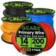 thumbnail image 1 of Kit de cables GearIt calibre 14 CCA, 60 m cada uno, negro, rojo, azul y amarillo, 1 of 9