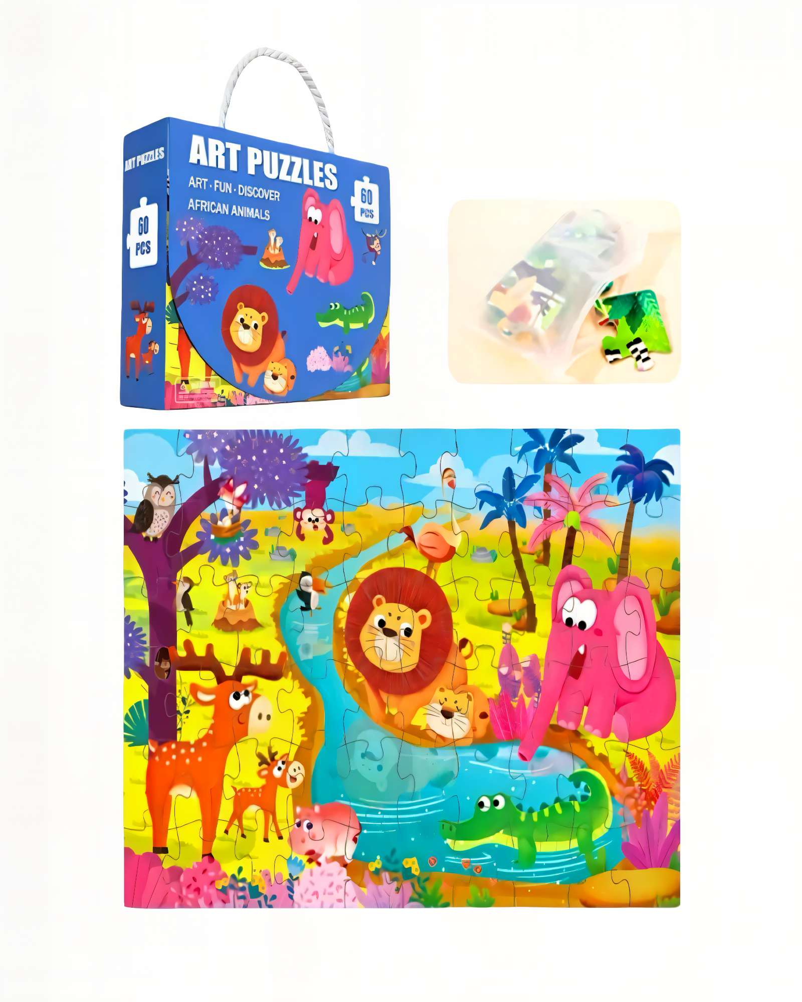 Genérico - Puzzle Para Niños De 60 Piezas Zoologico 44Cm X 31Cm