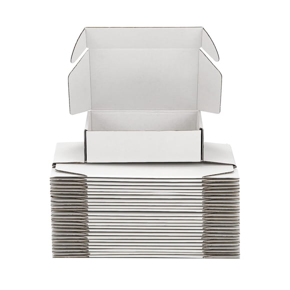 Caja de envío Yidomto 20x15x8 cm blanca - paquete de 25 unidades