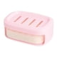 thumbnail image 2 of Jabonera De Doble Uso, Jabonera De Doble Capa Para Lavabo De Baño, Decorativa, Color Rosa Claro, 2 of 5