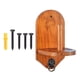 thumbnail image 2 of Soporte De Tiza De Cono De Madera, Decoración De Piscina, Elegante Soporte De Tiza De Mano, Marrón, 2 of 3
