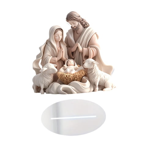 Bothyi - Adornos De Mesa Para El Belén Navideño, Figura Acrílica Plana En 2D