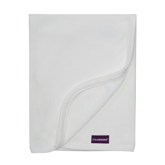Manta Waffle Algodón Clevamama 120x140 - BLANCO