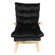 thumbnail image 2 of Silla Mecedora Coquette Con Apoya Brazo Negro Felpa, 2 of 3