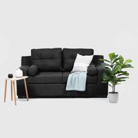 Intermuebles - Sofá 3 Cuerpos Santi Tela Negro