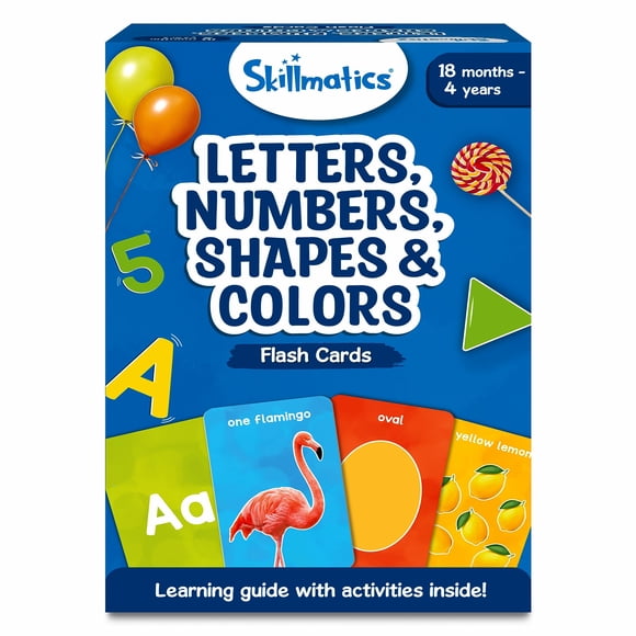 Tarjetas didácticas Skillmatics Thick para niños pequeños con letras y números