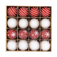 Magideal - 16X Decoraciones De Bolas De Navidad Colgantes Con Dijes Adornos Colgantes Para Árbol De Navidad Para Fiesta De Café De Vacaciones De Acción De Gracia