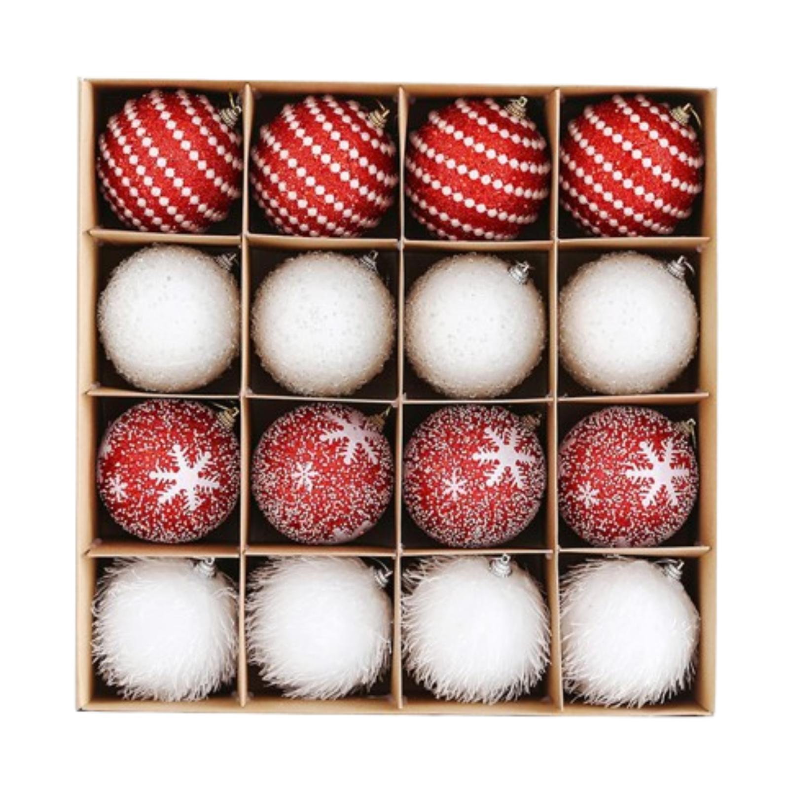 Magideal - 16X Decoraciones De Bolas De Navidad Colgantes Con Dijes Adornos Colgantes Para Árbol De Navidad Para Fiesta De Café De Vacaciones De Acción De Gracia