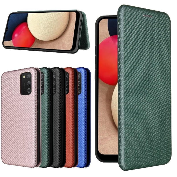 Funda Flip para FOXDOCK Samsung Galaxy A02S - Funda magnética de negocios, funda protectora delgada