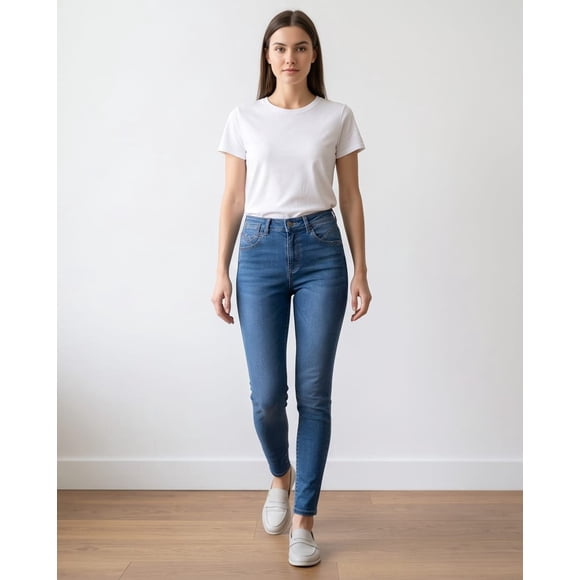 JEANS SKINNY PUSH UP TALLA 44 AZUL