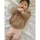 thumbnail image 2 of Niño Niño Bebé Niñas Niños Tejido a punto Suéter Jersey Cuello Redondo Sudadera Manga Larga Camisas Caliente Otoño Invierno Tops (Caqui Claro, 9-12 meses), 2 of 7