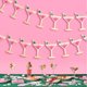 thumbnail image 1 of Guirnalda Martini xo Fetti 152 cm 3D Pop Up Foil Dorado Rosa, 1 of 3
