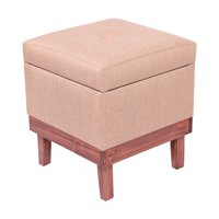 Máxima Design - Pouf Baúl Emilia Beige Omega 45X45X46 Cm