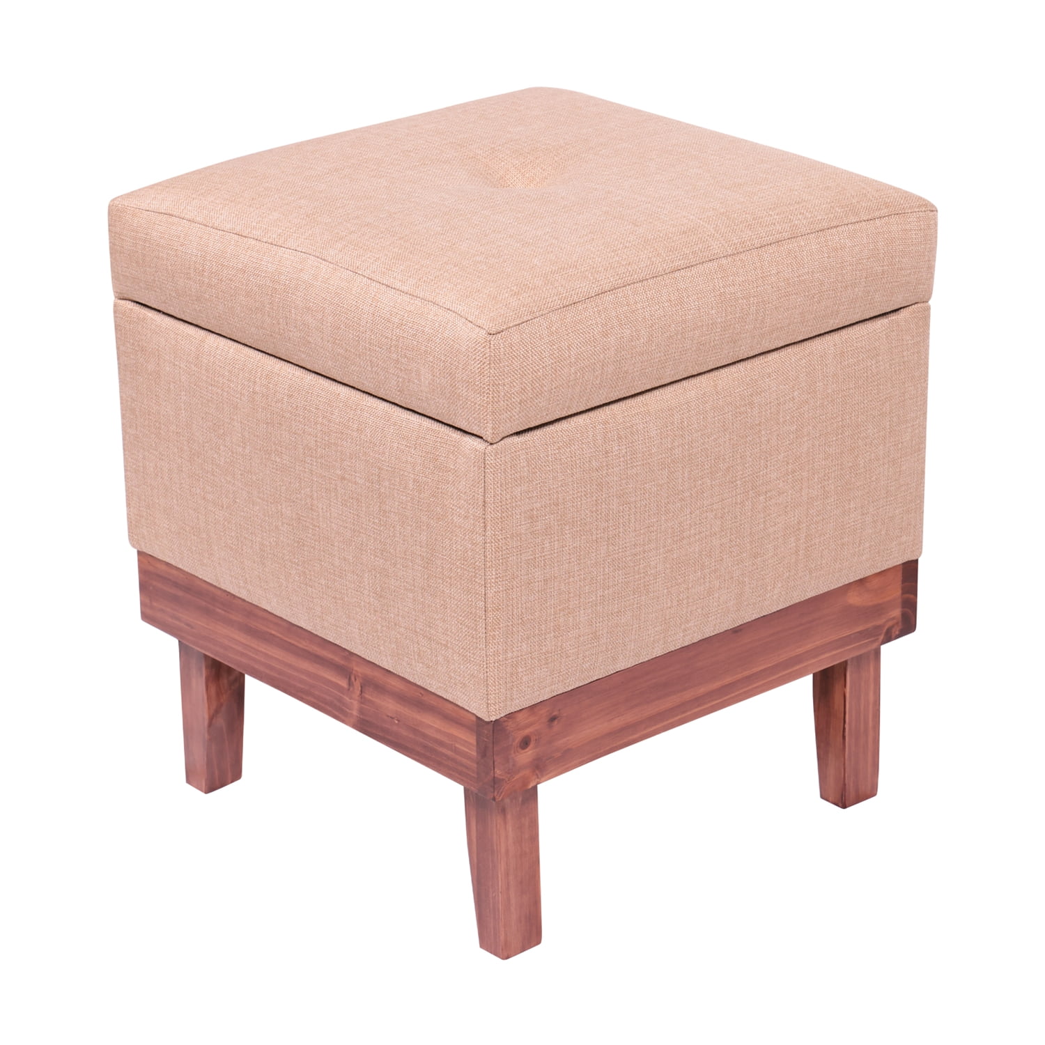 Máxima Design - Pouf Baúl Emilia Beige Omega 45x45x46 Cm