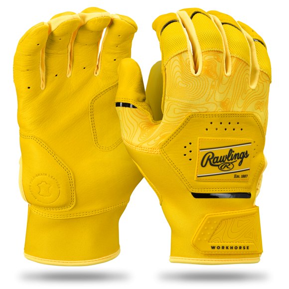 Rawlings | Guantes de Bateo para Adultos Workhorse | Amarillo/Negro | SML